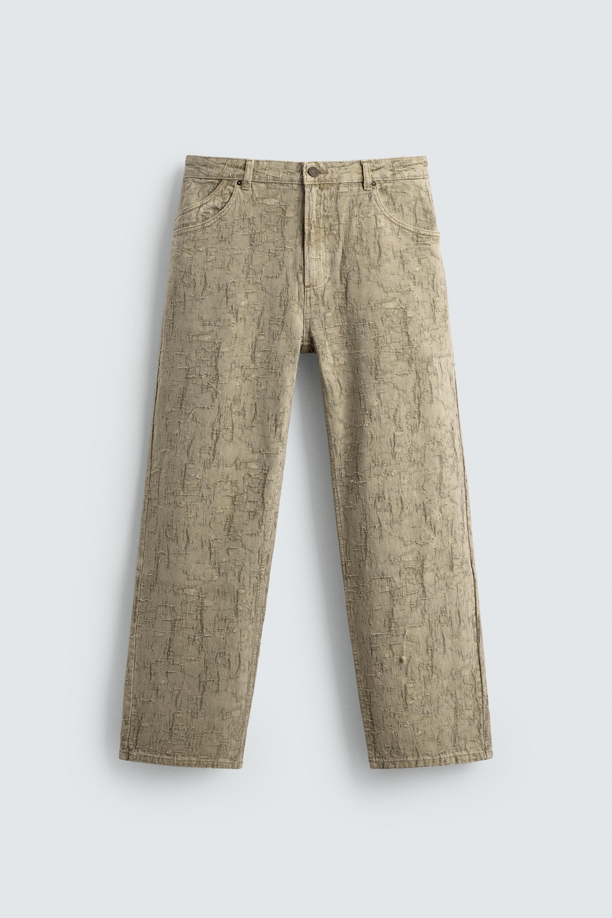 STRAIGHT FIT JACQUARD PANTS